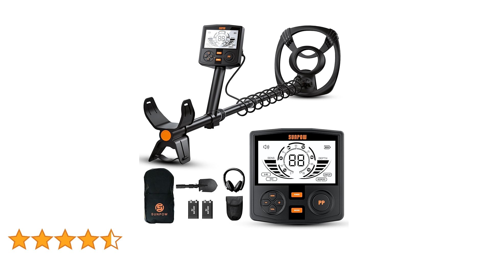 Amazon.co.jp: SUNPOW 金属探知機 プロ仕様 高感度 防水 ハンディ